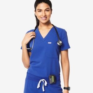 Figs S - Winning Blue Catarina One-Pocket Scrub